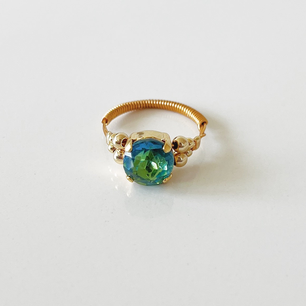 Cabochon ring -asagi bleu-