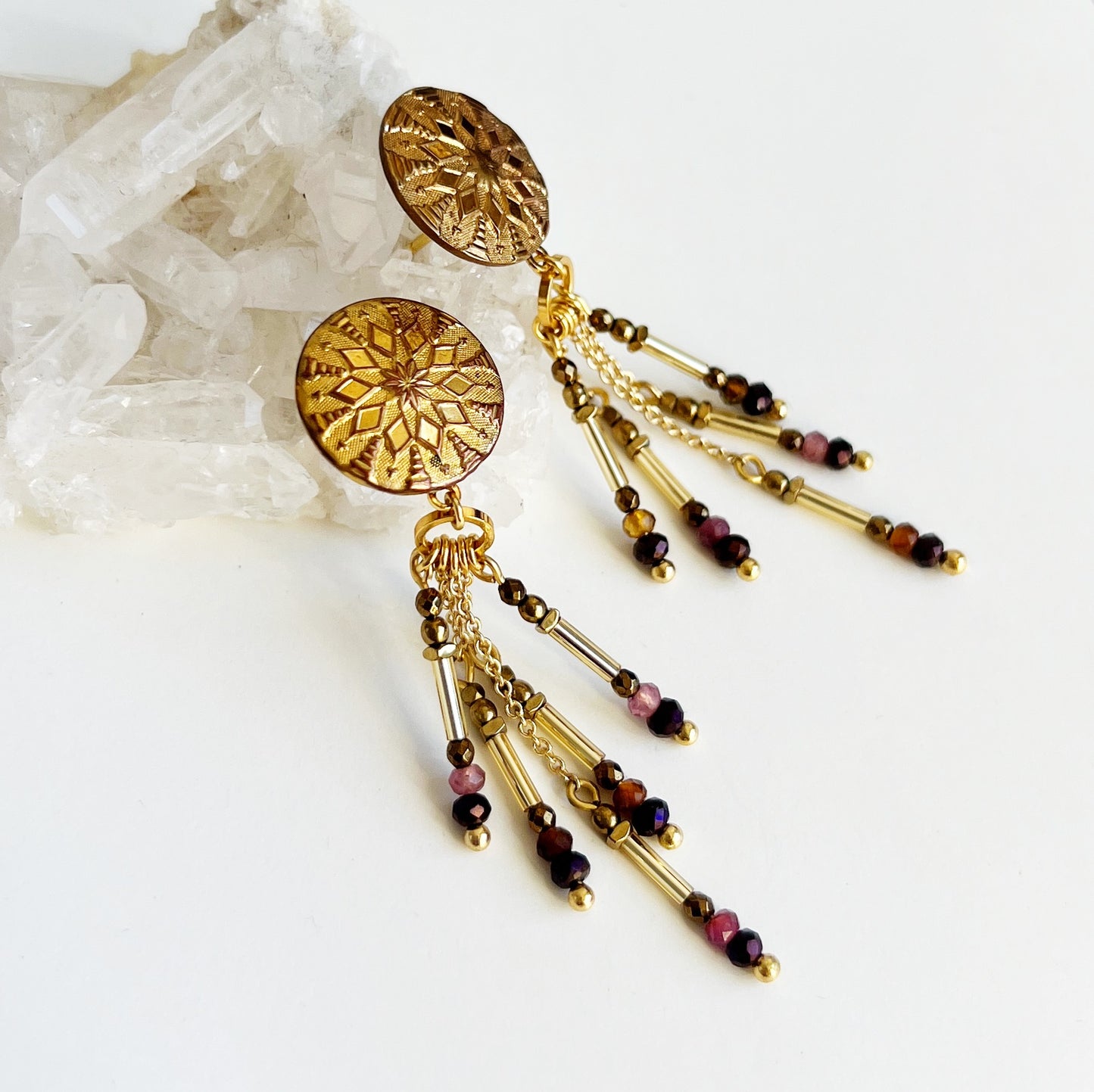Cathedral earrings -sunset-