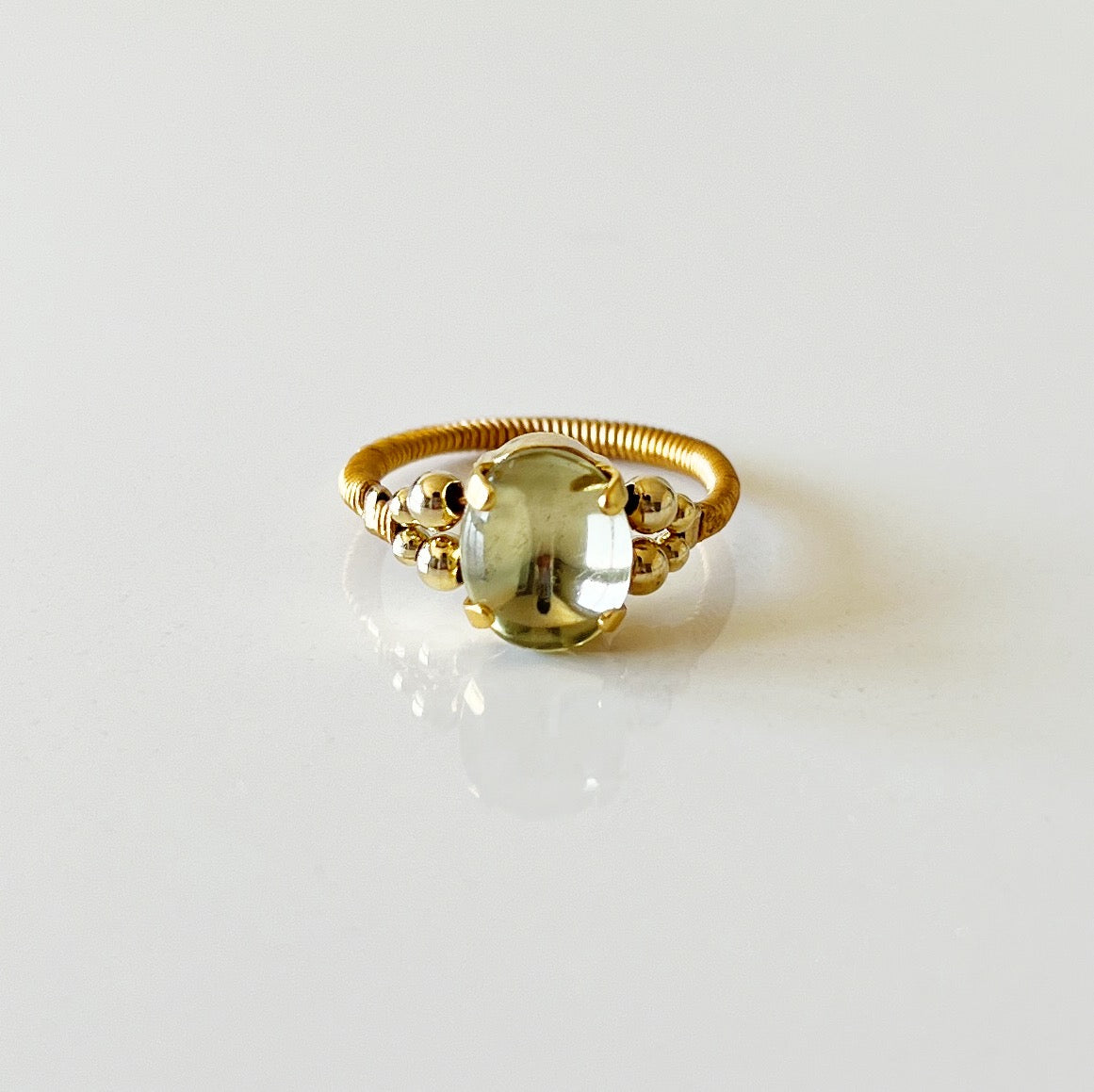 Cabochon ring -yuzu citron-