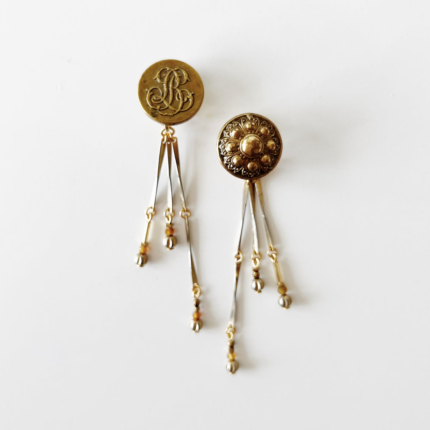 Boucles boutons vintage / type clip