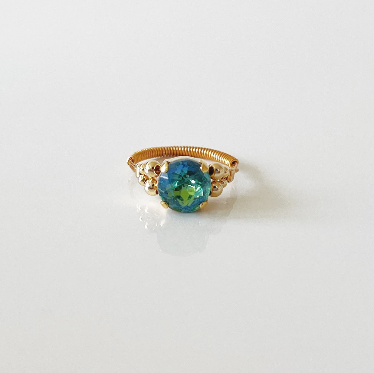 Cabochon ring -asagi bleu-