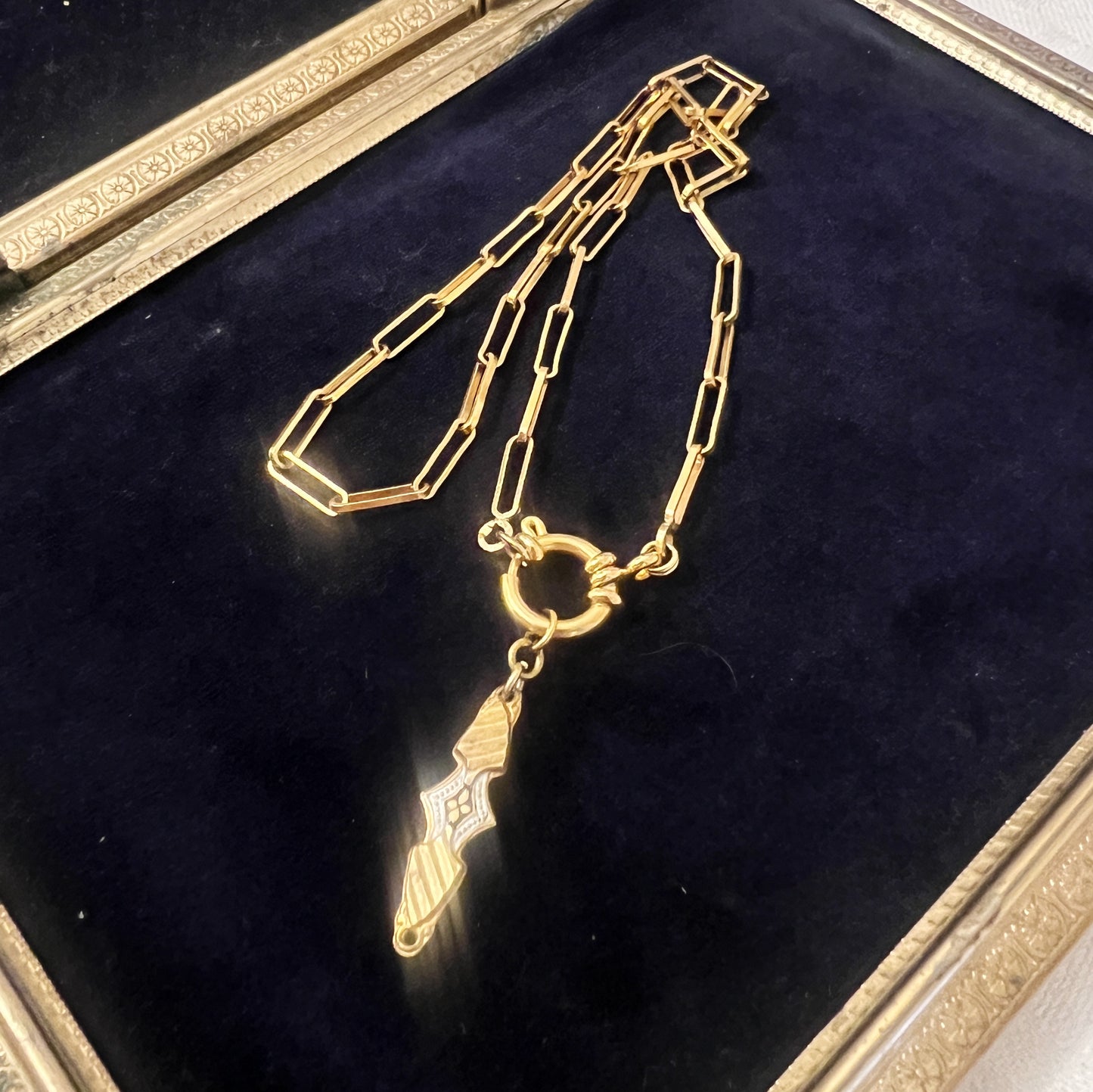 Vintage Toledo gold necklace