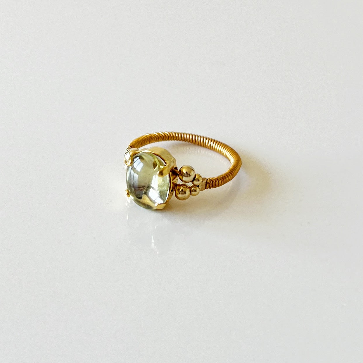 Cabochon ring -yuzu citron-