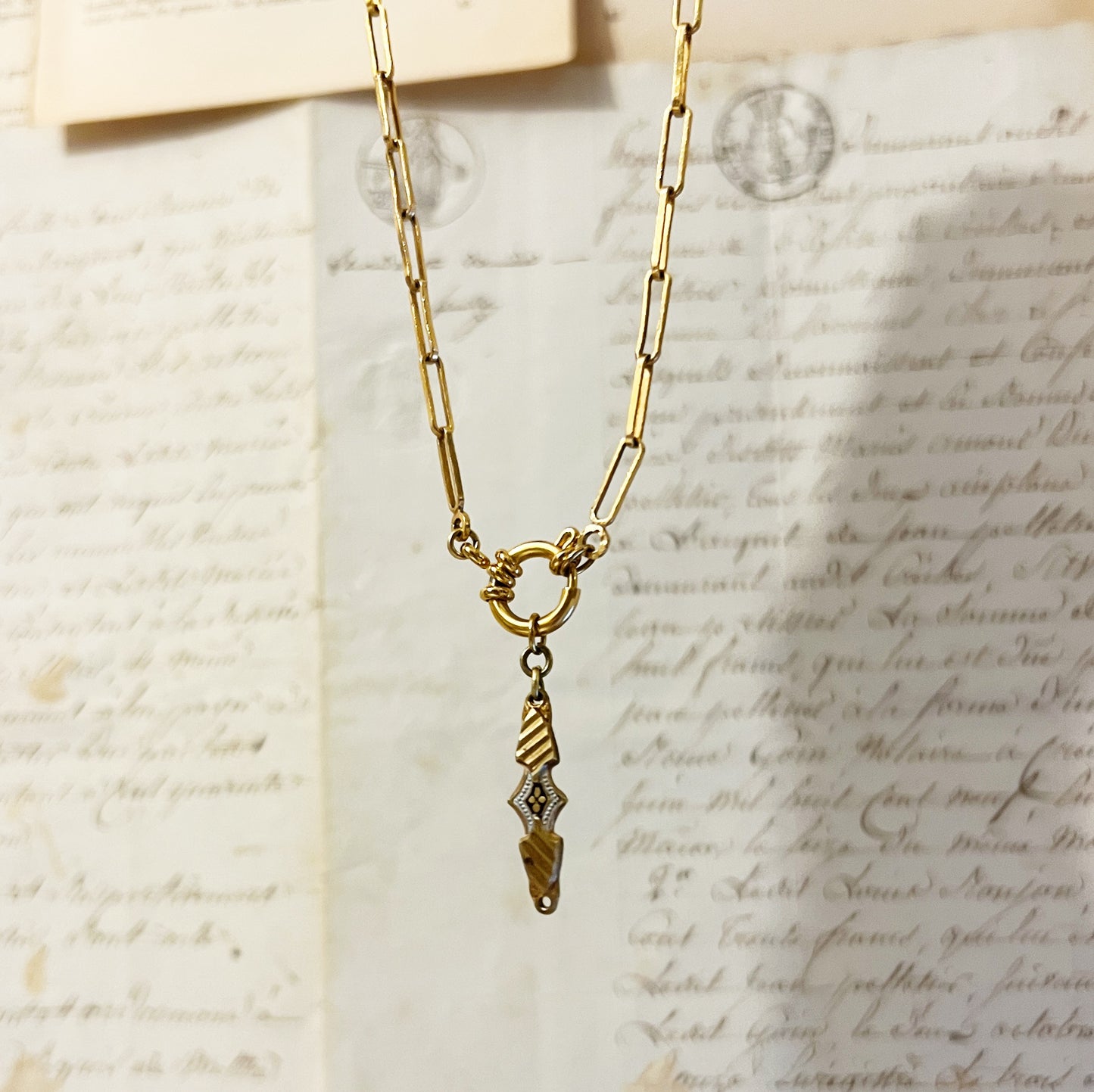 Vintage Toledo gold necklace