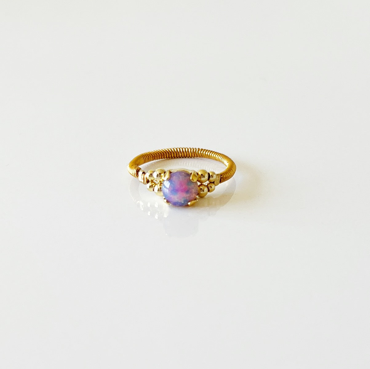 Cabochon ring -jardin de feurs-