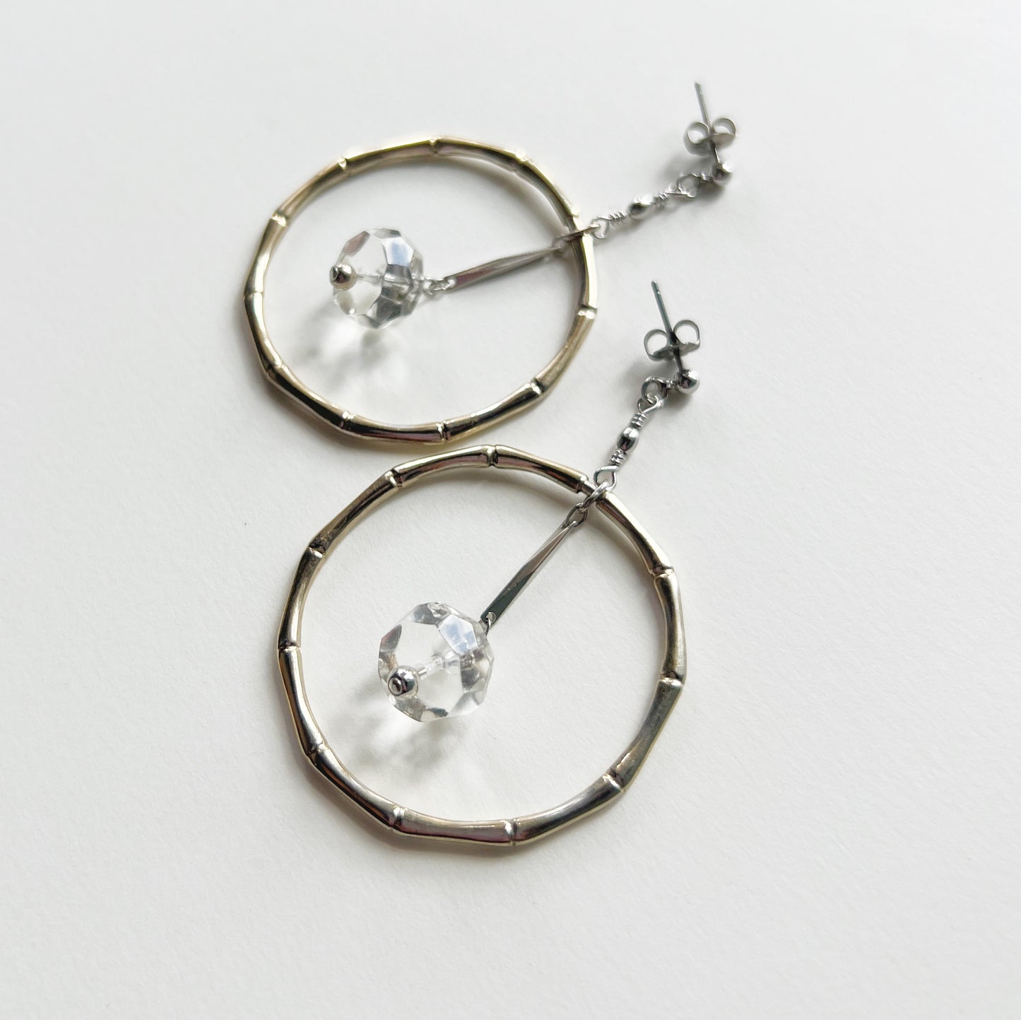 Crystal hoop earrings