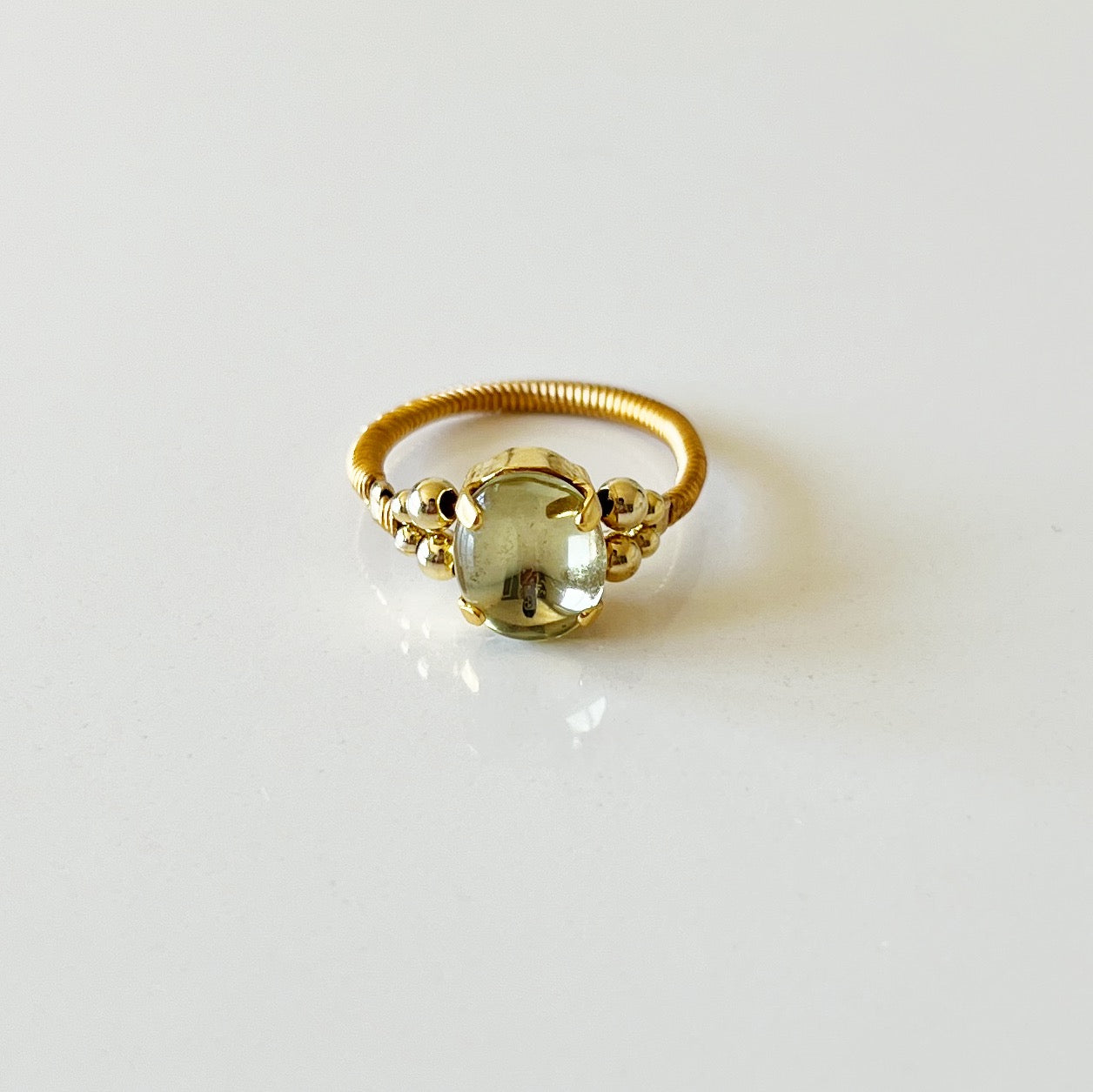 Cabochon ring -yuzu citron-
