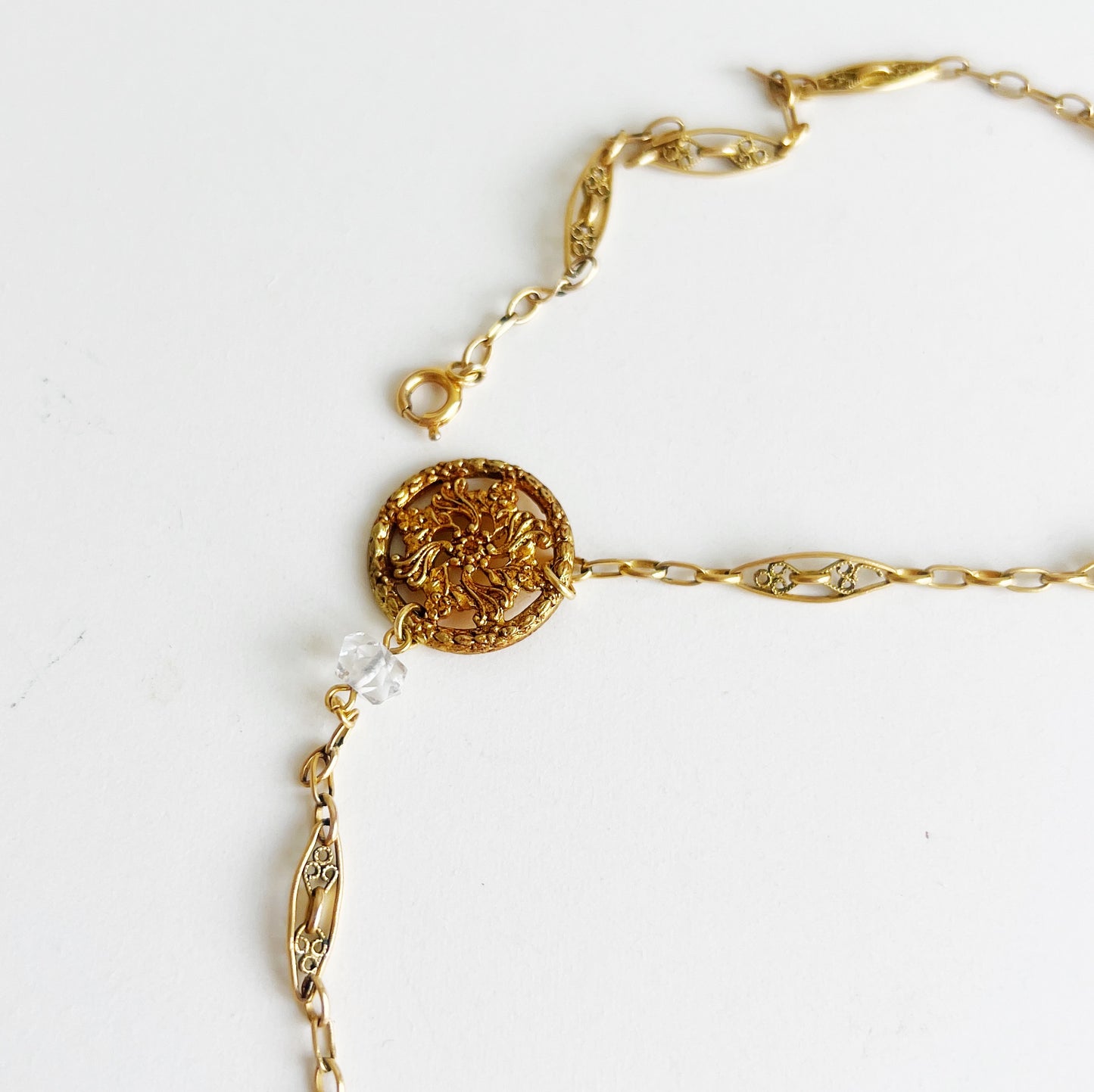 Filigree choker necklace -flower-
