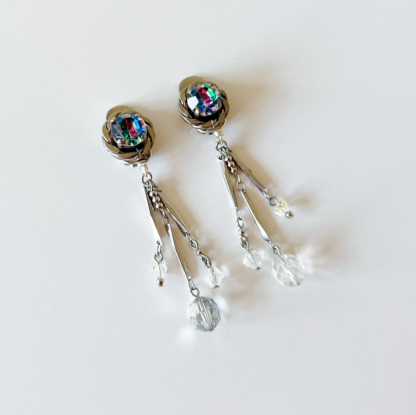 Iris glass earrings