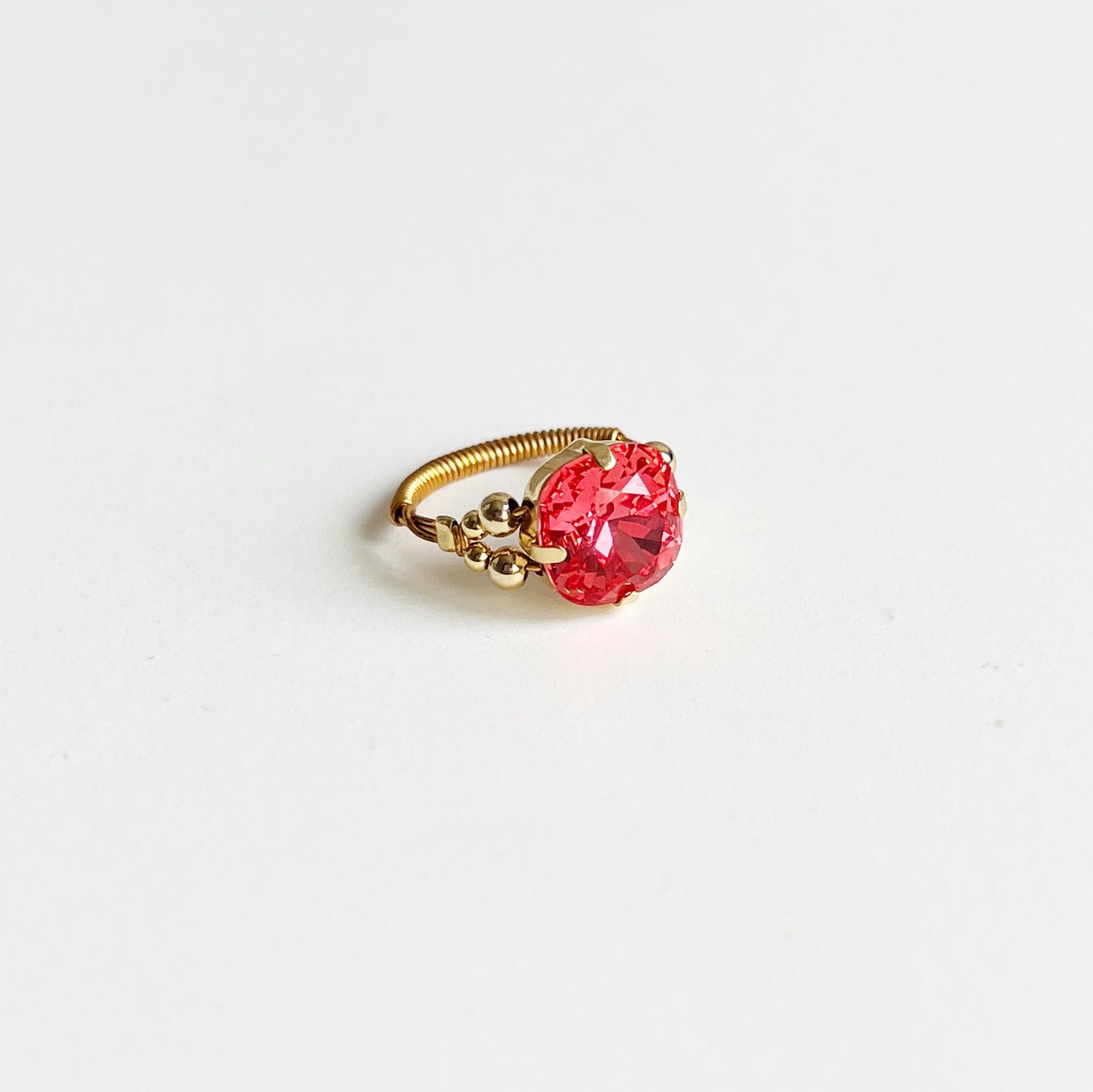 Cabochon ring -sunrise orange-