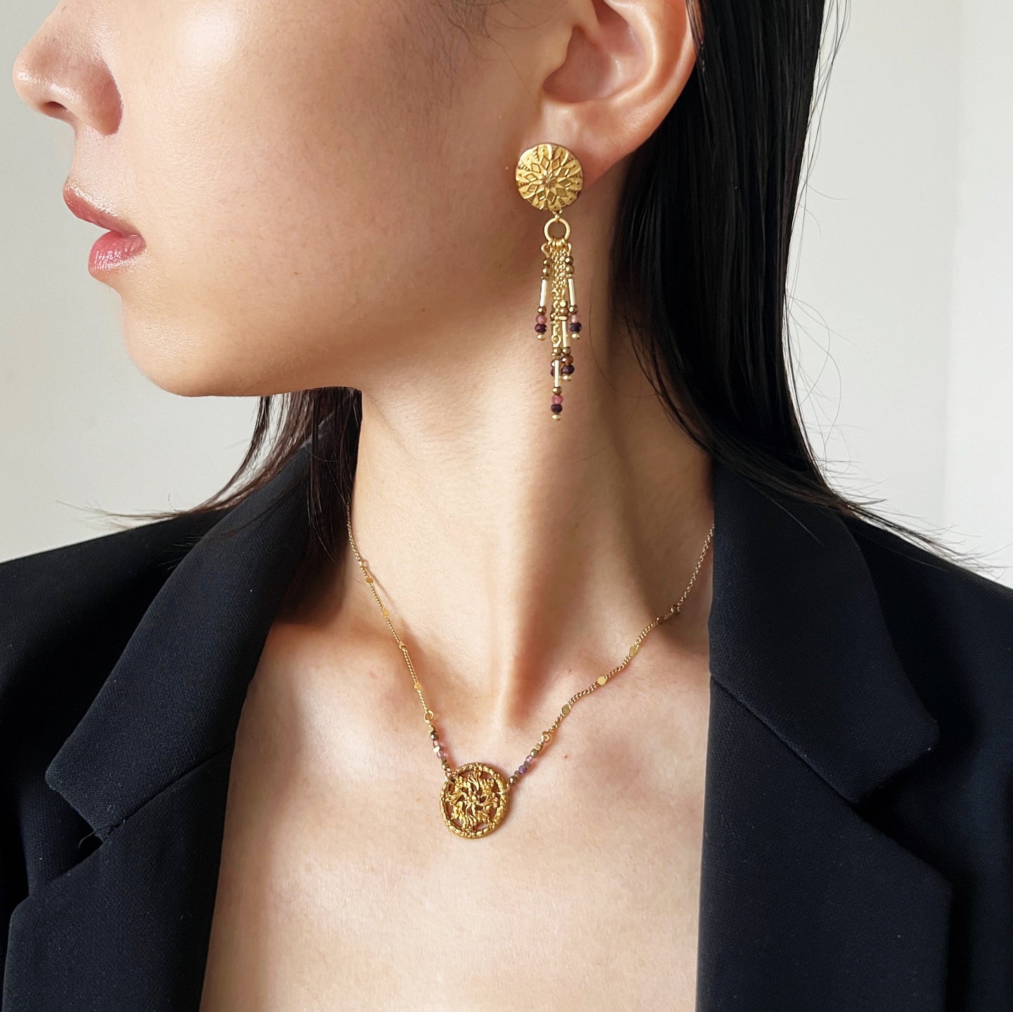Cathedral earrings -sunset-