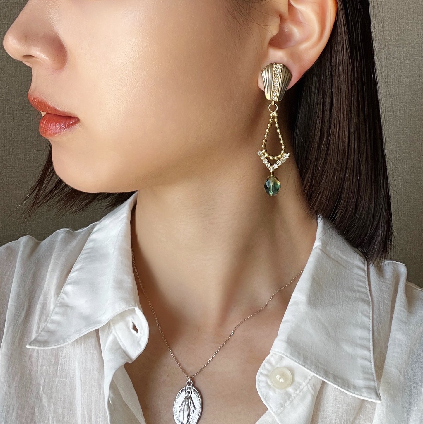 Rhinestone earrings