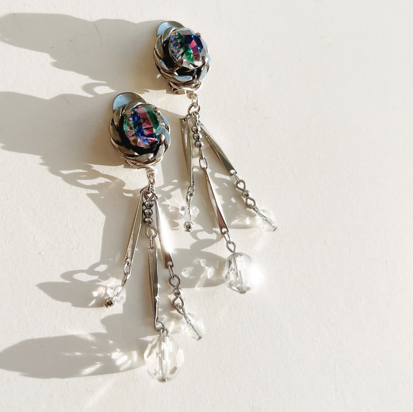 Iris glass earrings