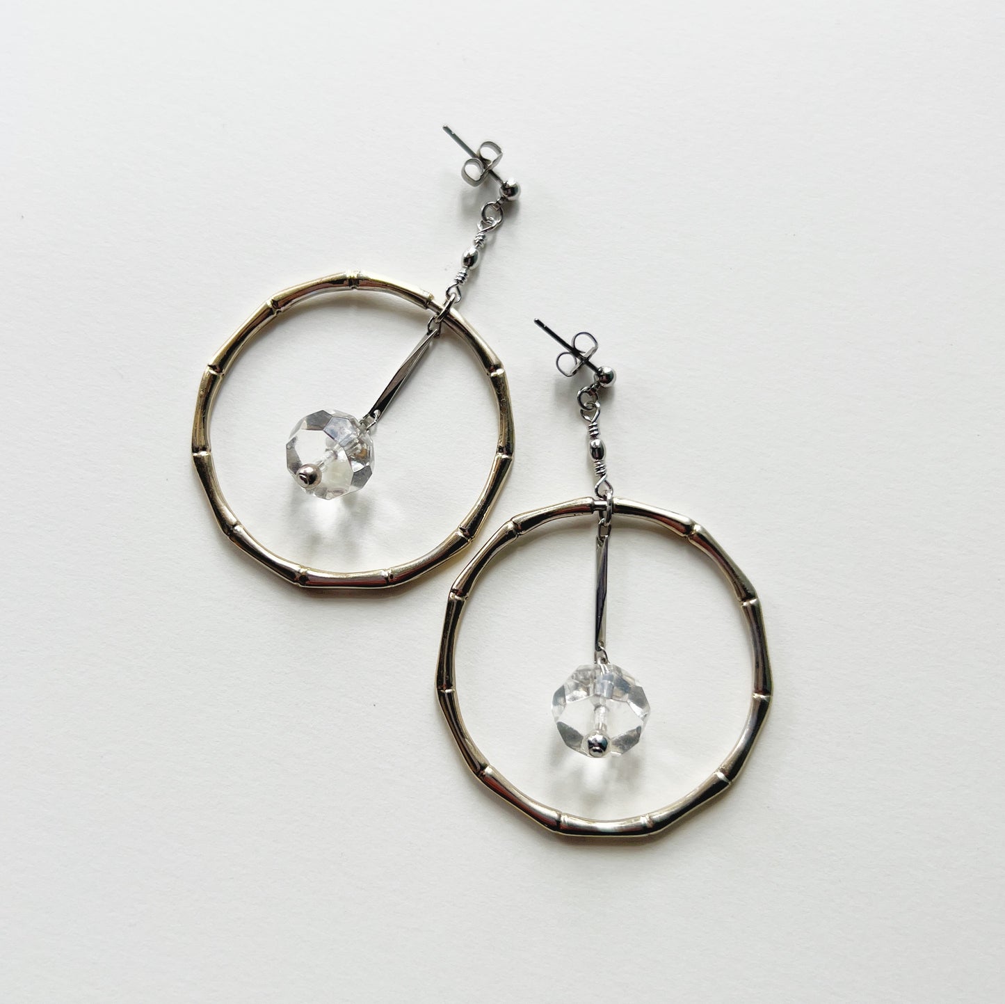 Crystal hoop earrings