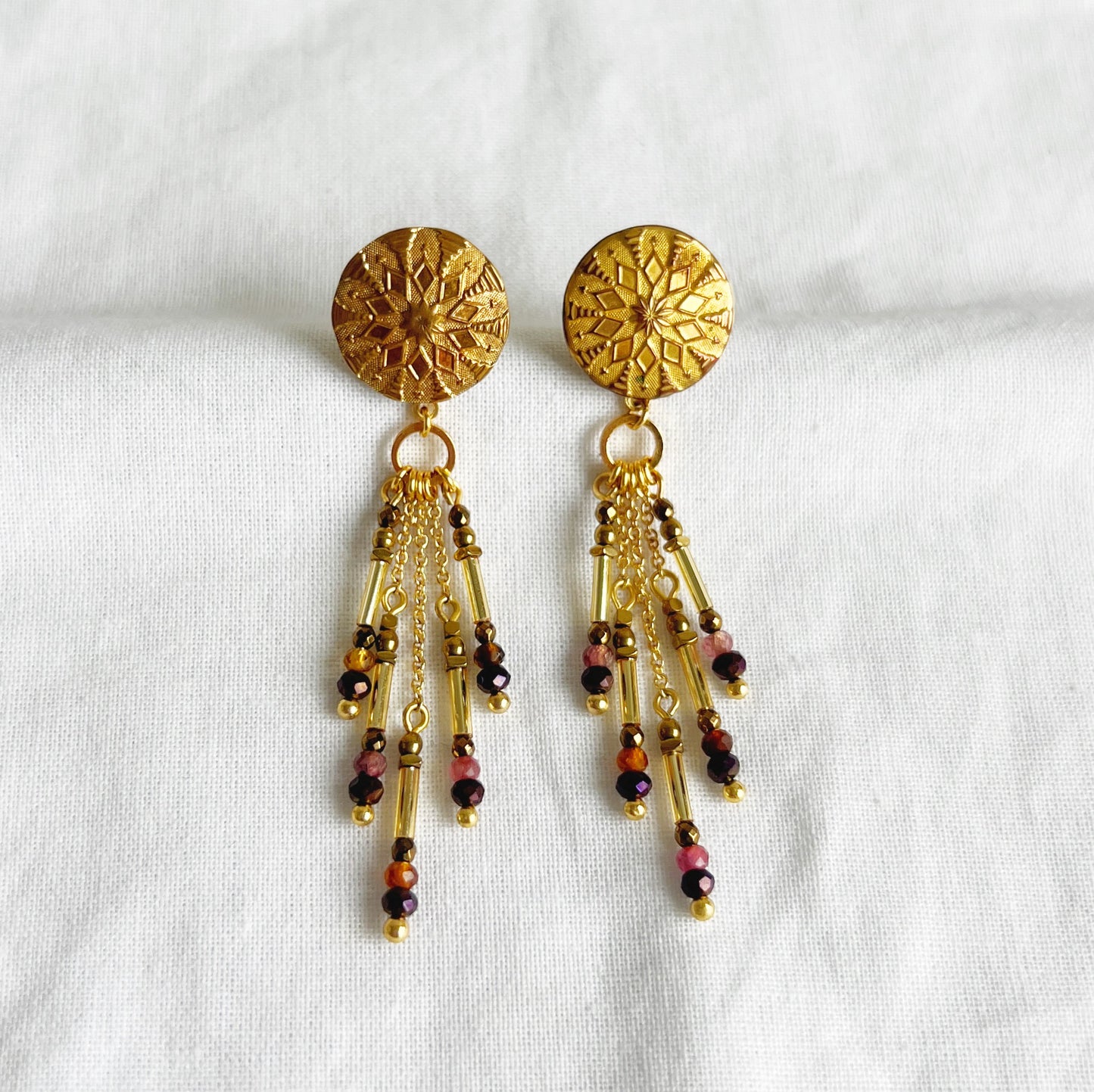 Cathedral earrings -sunset-