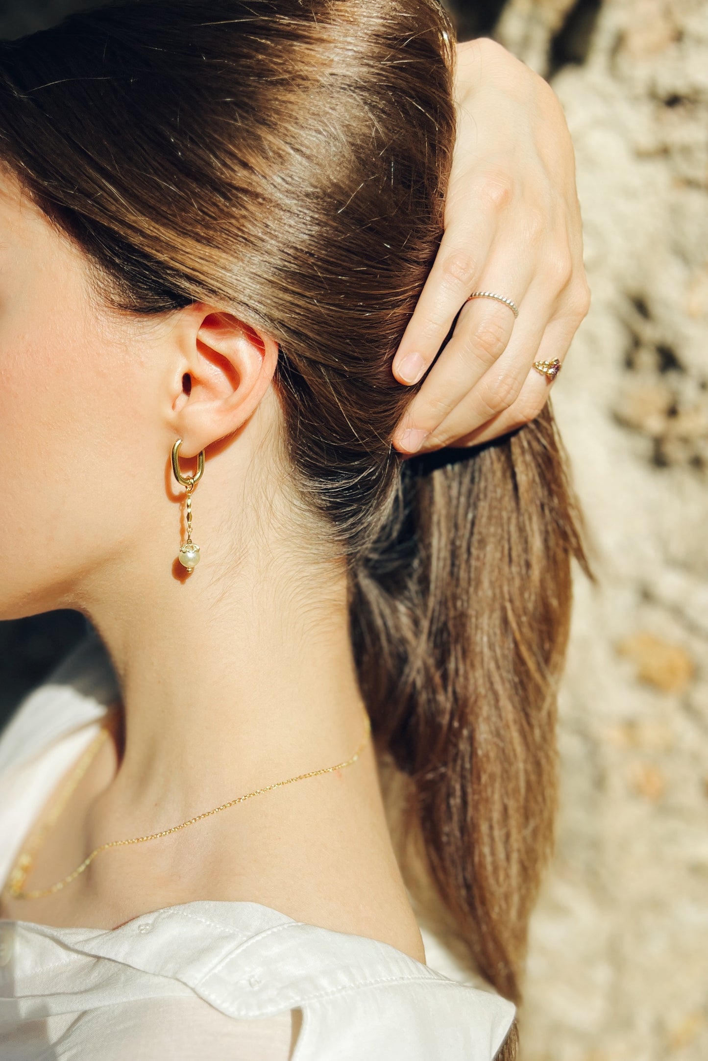 Boucles perles de verre