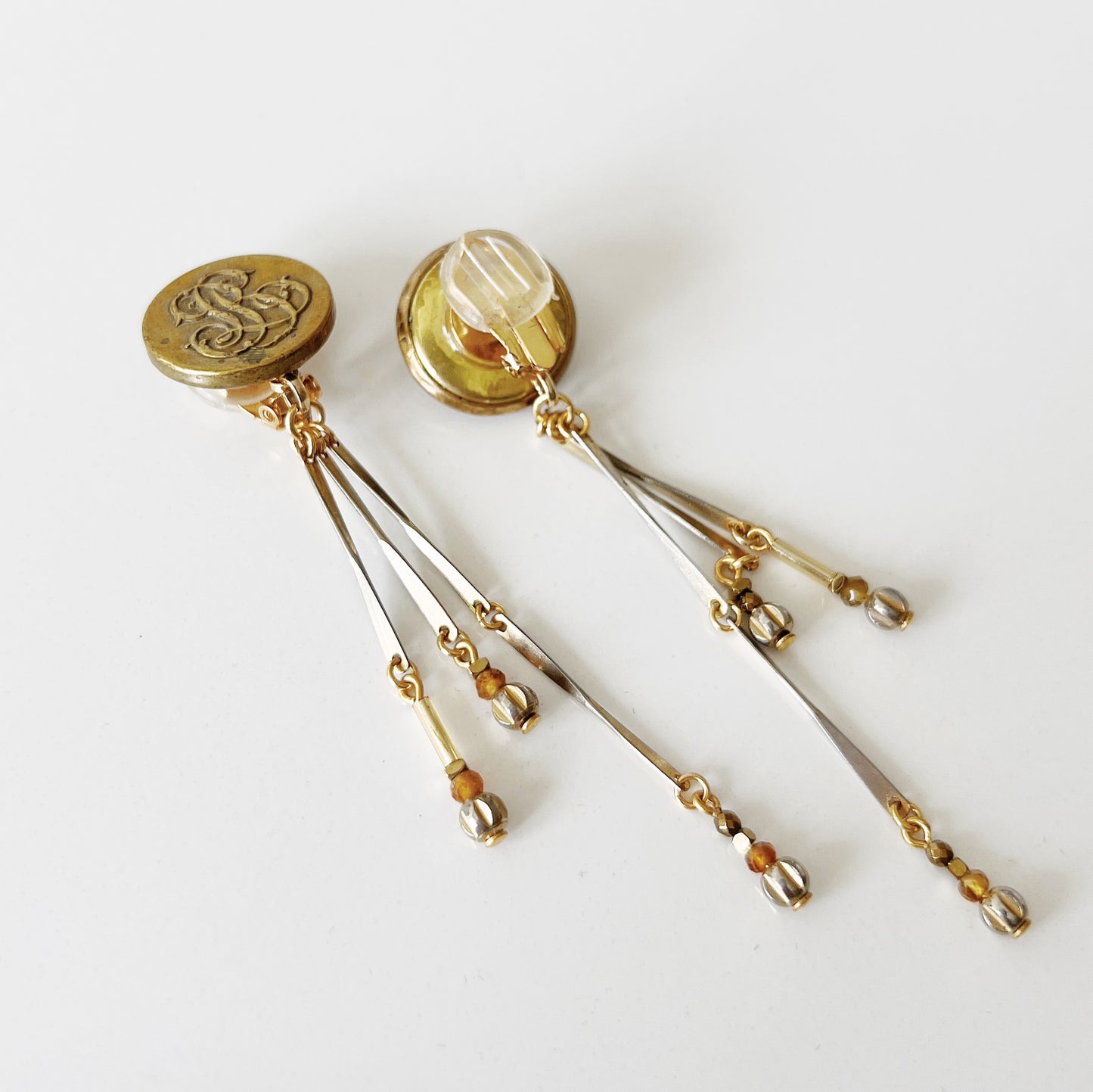 Boucles boutons vintage / type clip