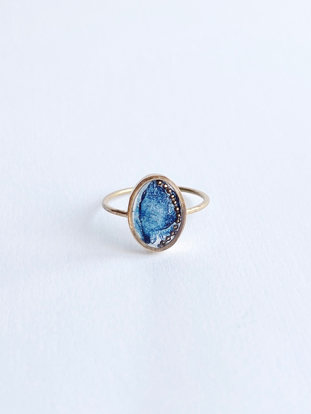 Bague Washi / Bleu indigo
