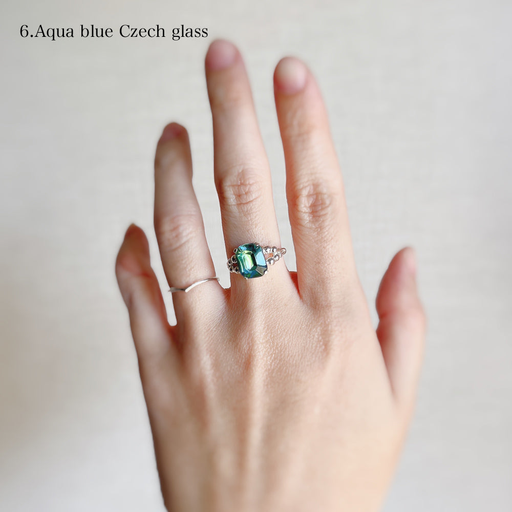 Cabochon silver ring #11