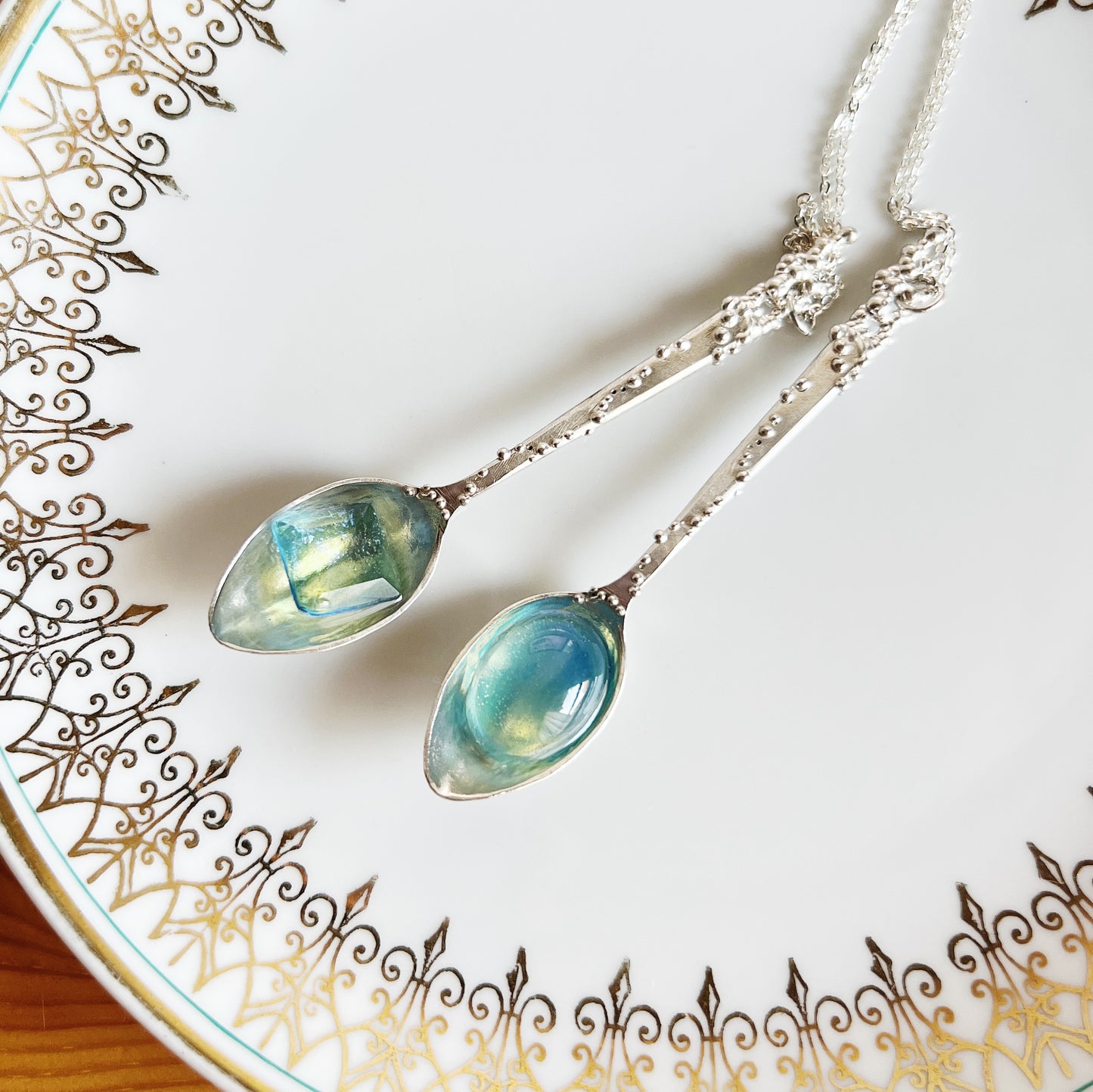 Spoon pendant -silver type-
