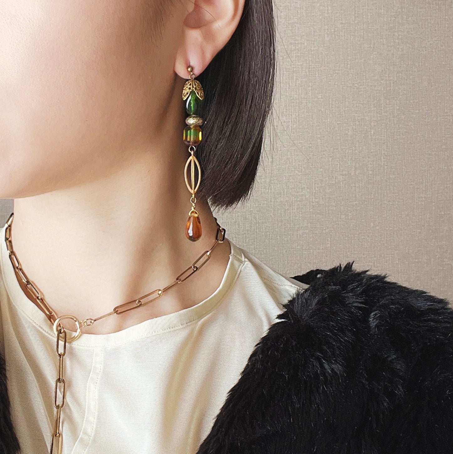 Fruits glass earrings