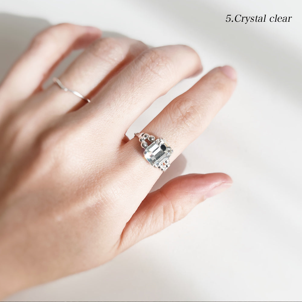 Cabochon silver ring