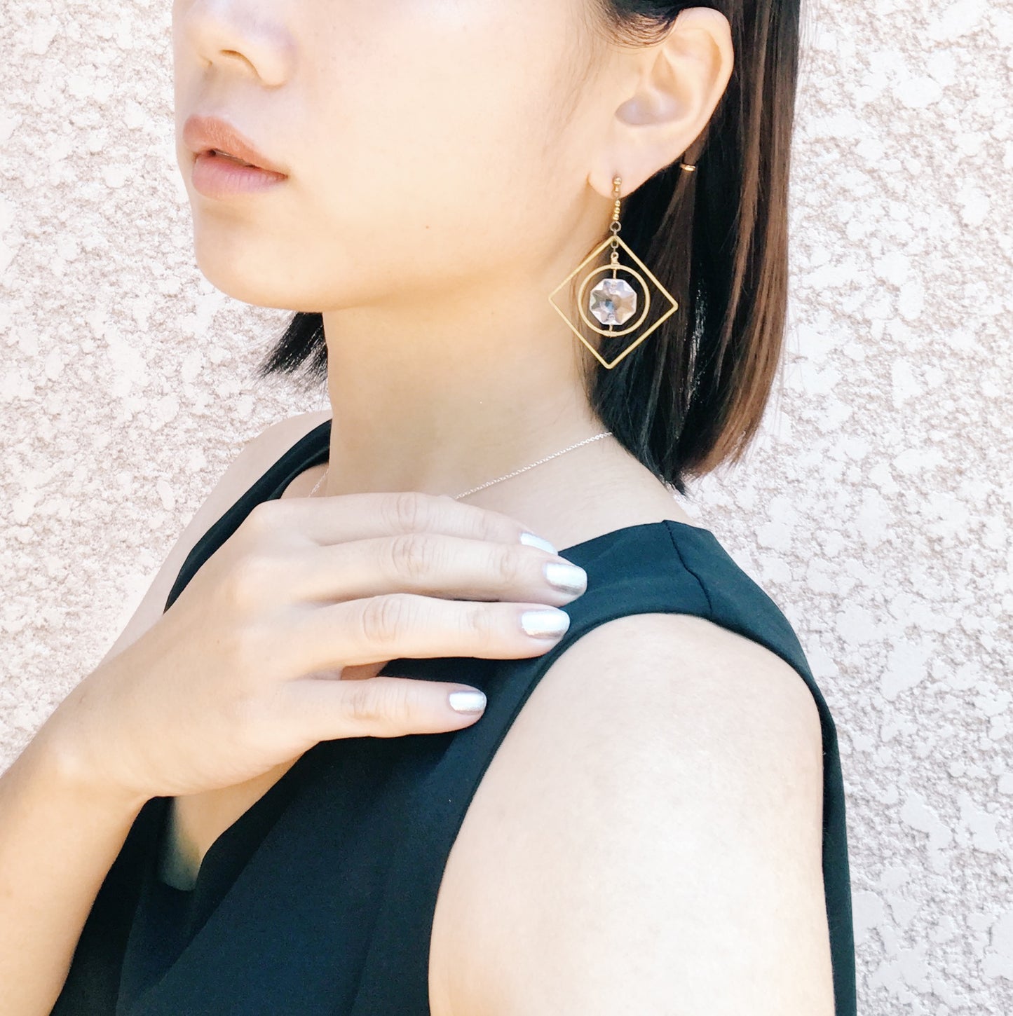 Chandelier earrings -clear-
