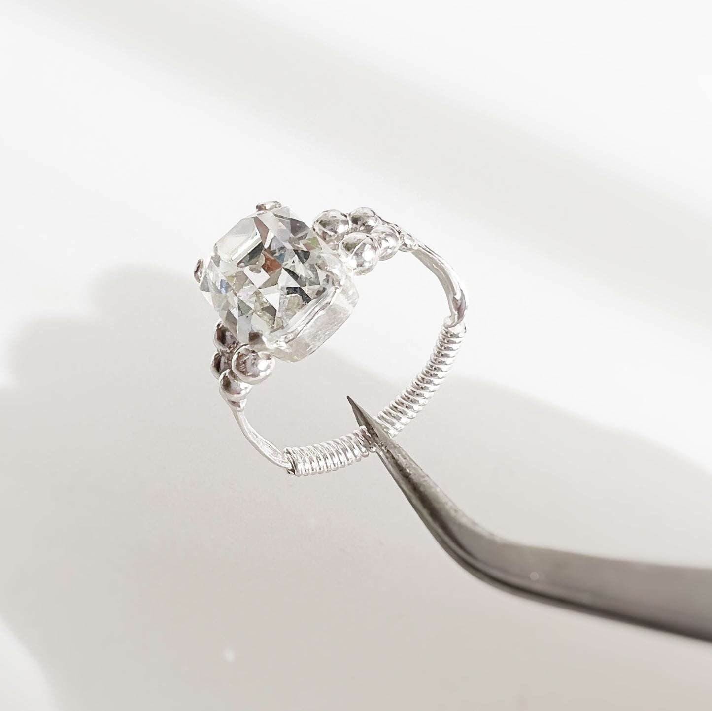 Cabochon silver ring