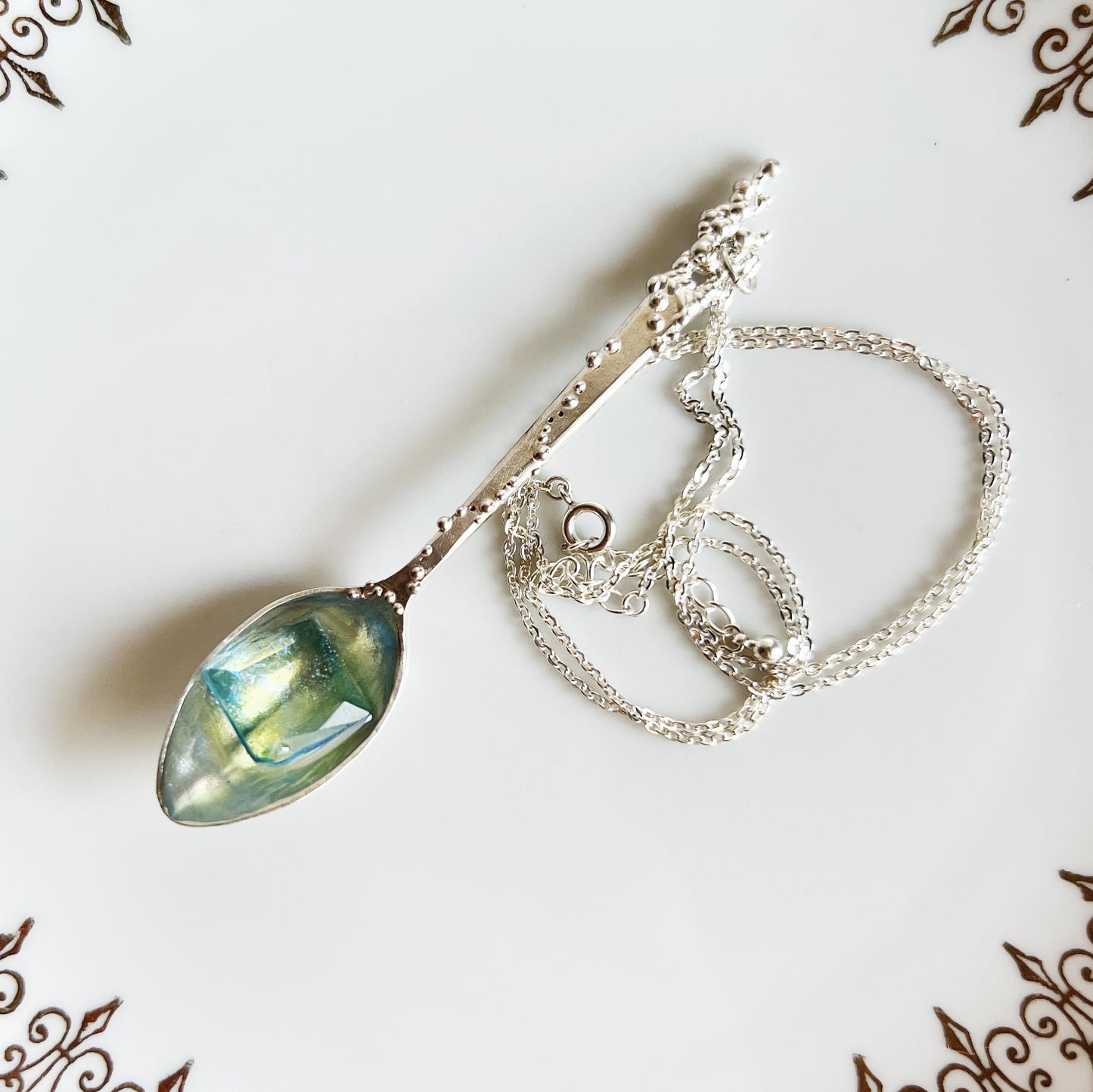 Spoon pendant -silver type-
