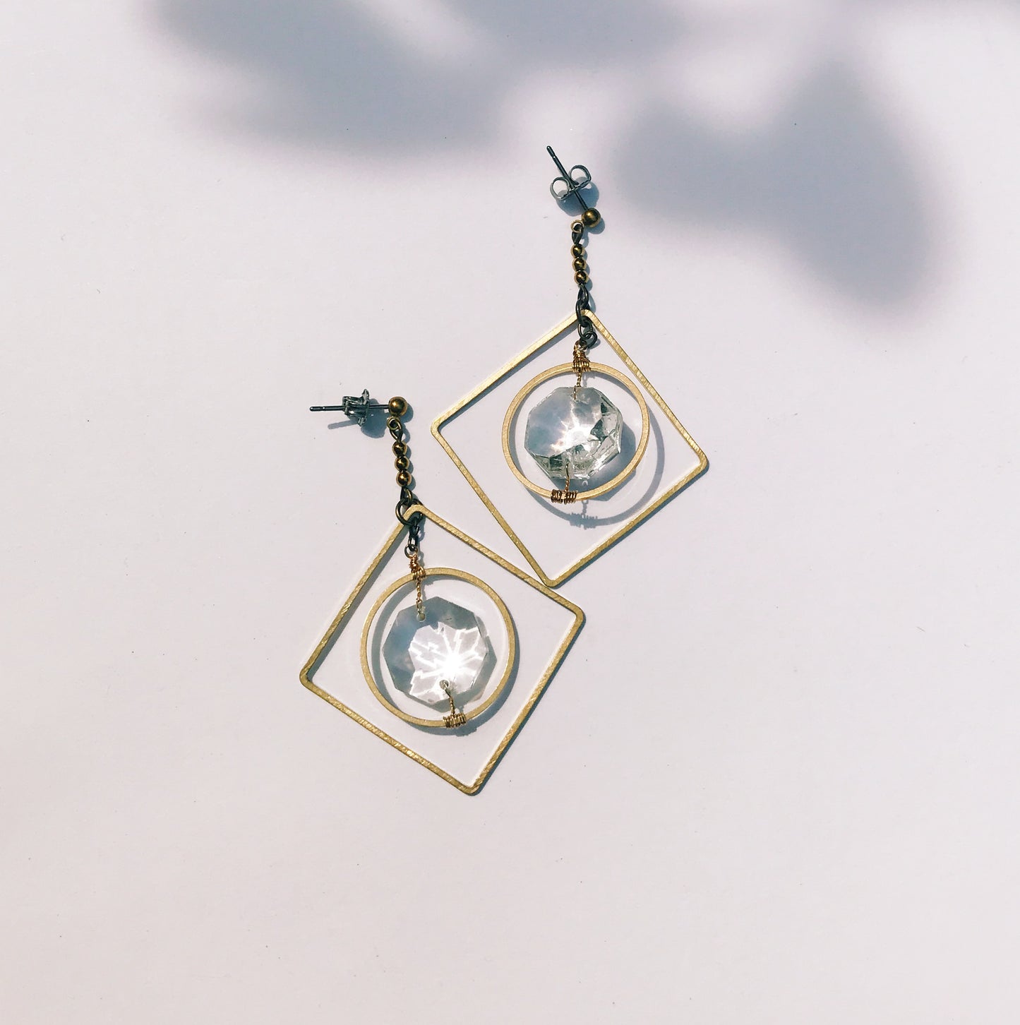Chandelier earrings -clear-