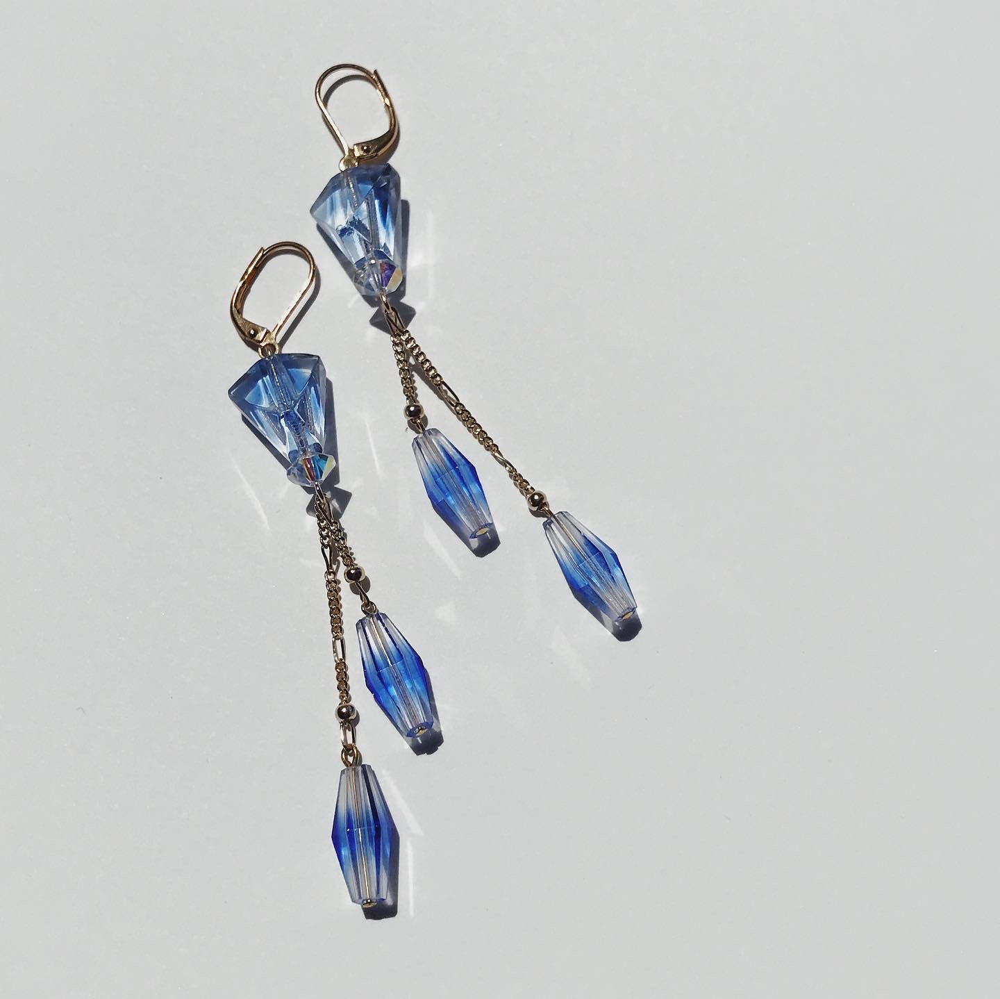 Ice glass earrings