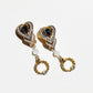 Blue heart earrings