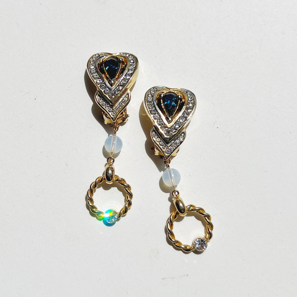 PROMO / Blue heart earrings