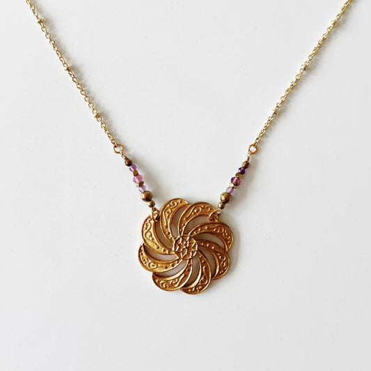 Vintage button necklace