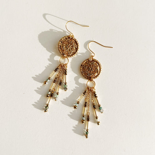Cathedral earrings -flower-