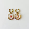 PROMO / Boucles d'oreilles Lune -Fraise-
