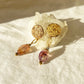 Vintage button earrings -flower-