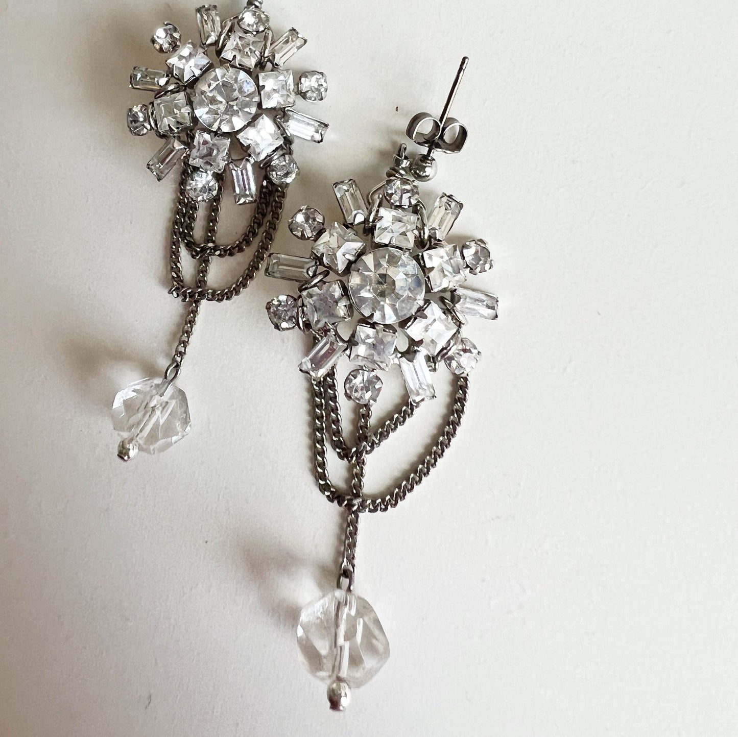 Chandelier earrings -silver-