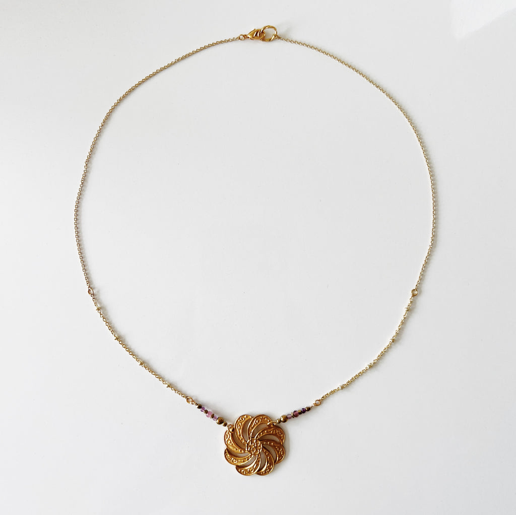 PROMO / Collier bouton vintage
