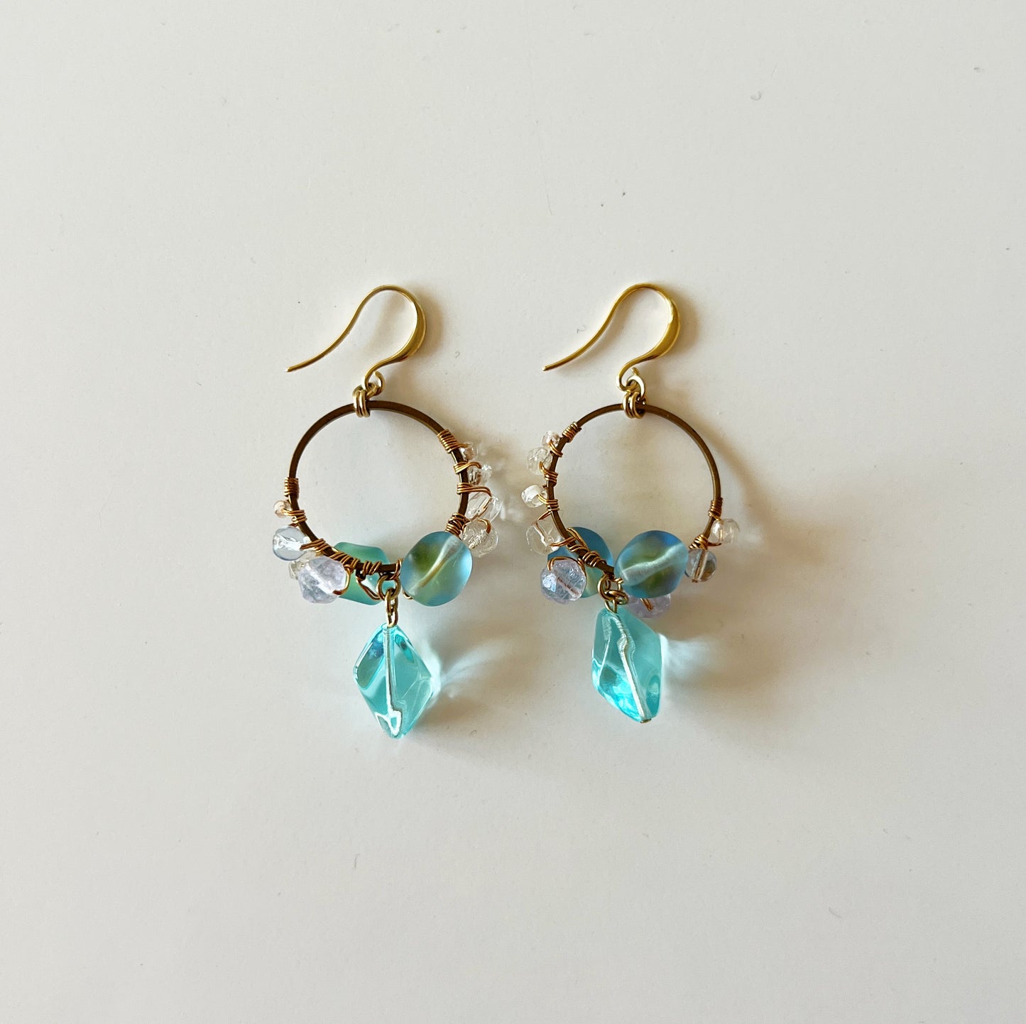 Ocean bubbles earrings -light blue-