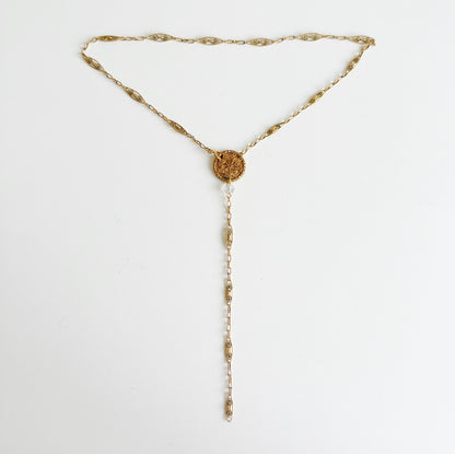 Filigree choker necklace -flower-