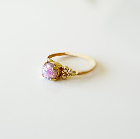 Cabochon ring -jardin de feurs-