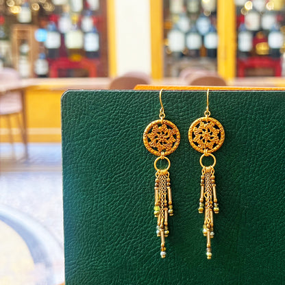Cathedral earrings -forest green-