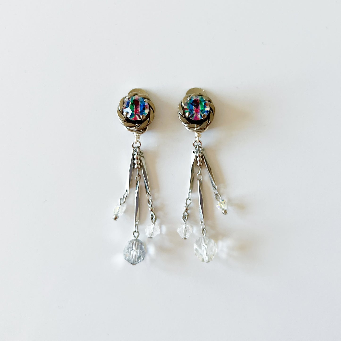 Iris glass earrings