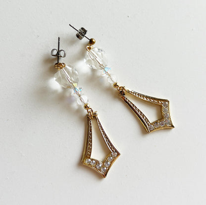 Crystal glass earrings