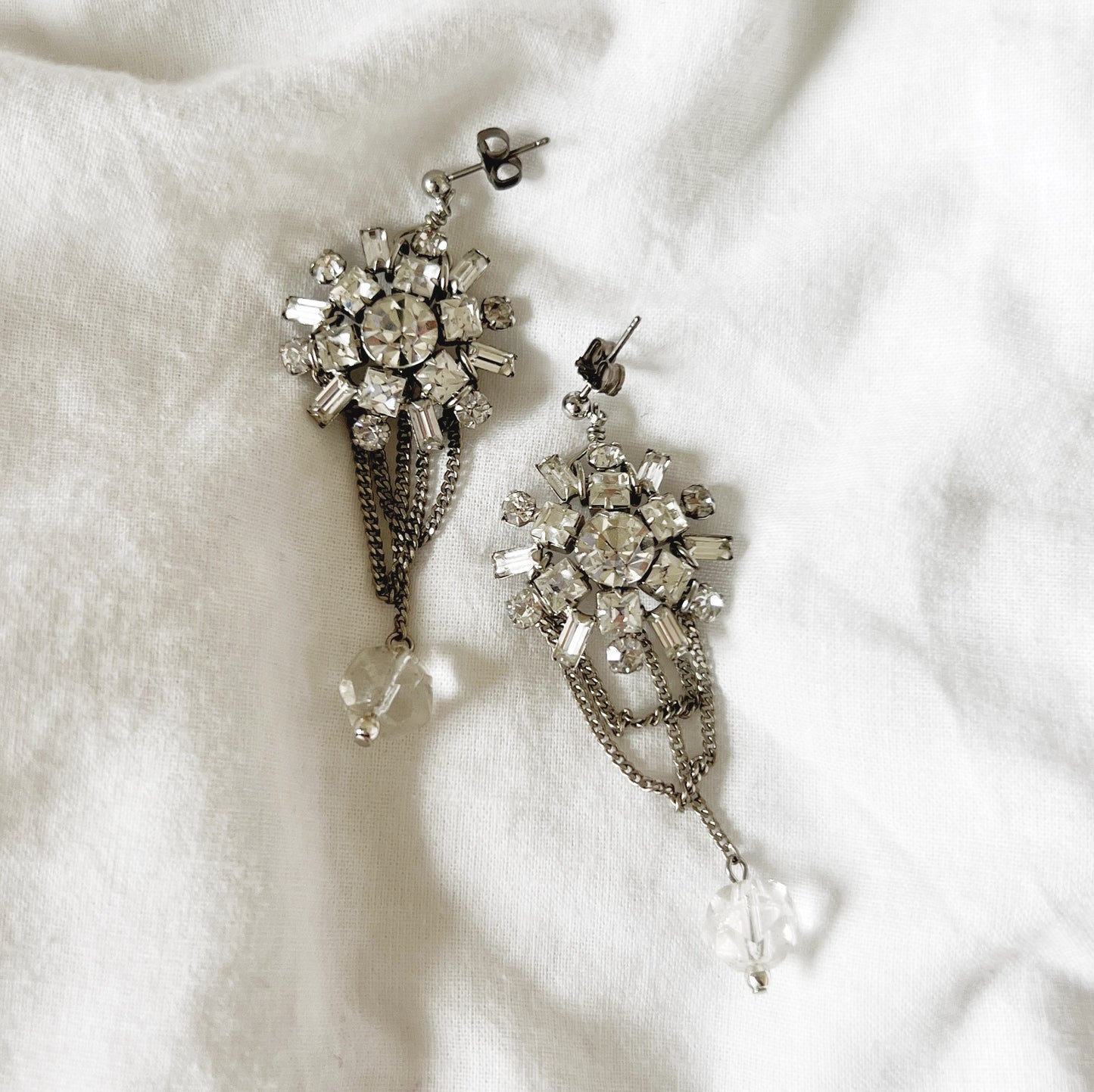 Chandelier earrings -silver-