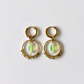 PROMO / Boucles d'oreilles Lune -Menthe-