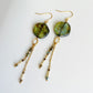 Sunset glass earrings -green-