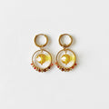 PROMO / Boucles d'oreilles Lune -Citron-