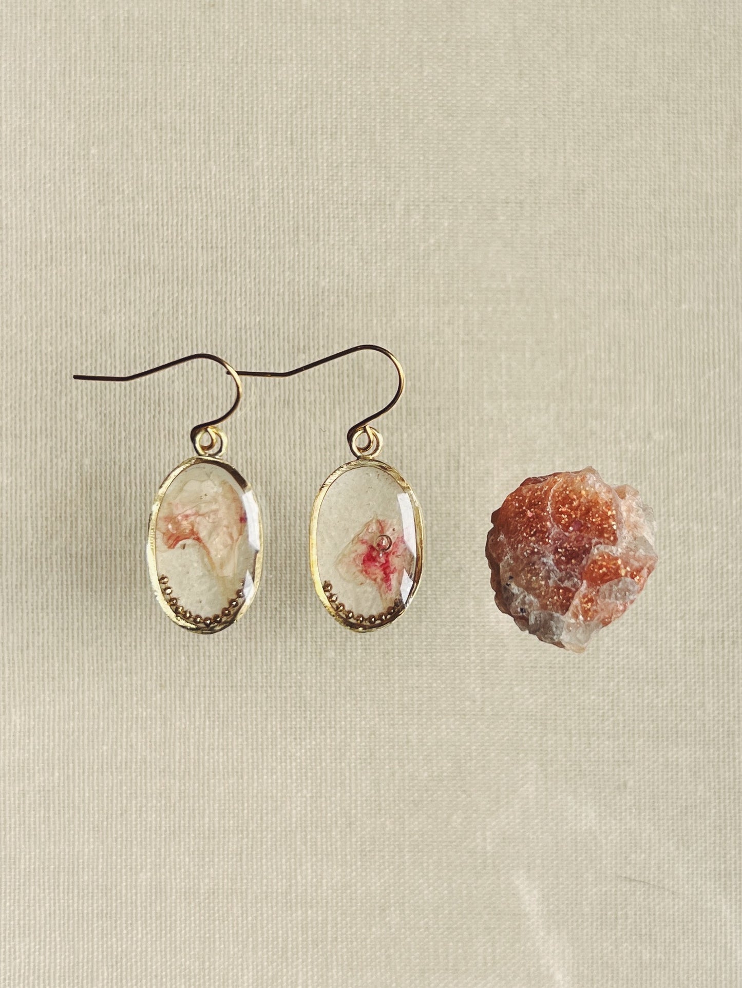 Boucles d'oreilles Washi / Pétales d'œillet